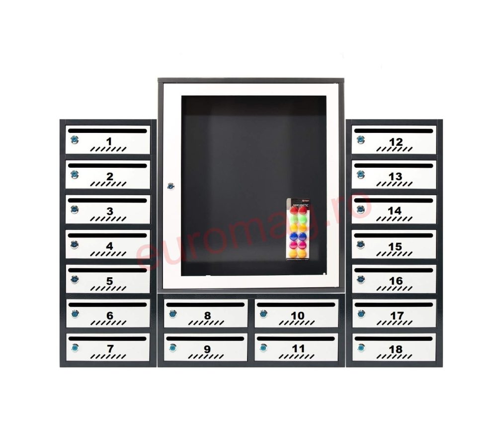 set-18-cutii-postale-bloc-standard-antracit-gri