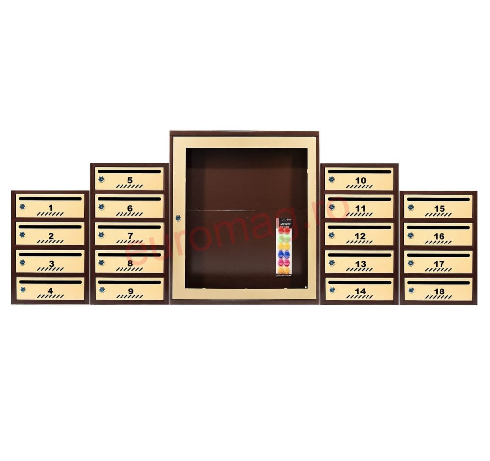 set-18-cutii-postale-bloc-maro-cu-bej