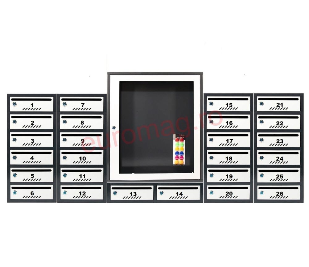 set-26-cutii-postale-bloc-standard-antracit-cu-gri